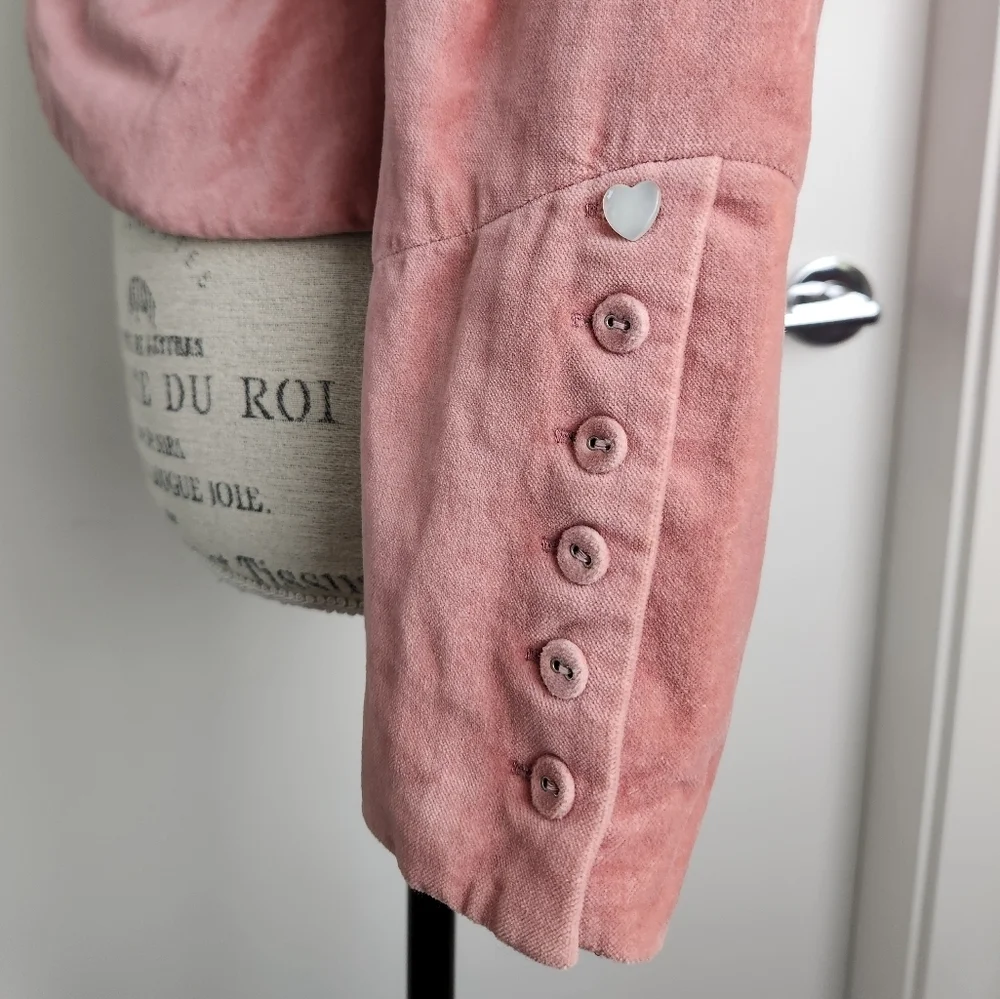 Vintage Pink Velvet Victorian Blazer - Picture 11 of 15